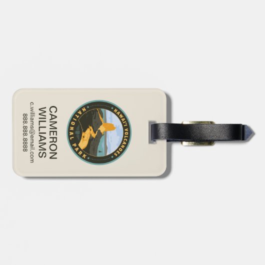 Hawaii Volcanoes-Nationalpark Gepäckanhänger (Rückseite horizontal)