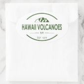 Hawaii Volcanoes-Nationalpark Ovaler Aufkleber (Tasche)