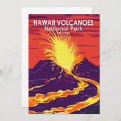 Hawaii Volcanoes Nationalpark Vintag Feiertagskarte (Vorne/Hinten)