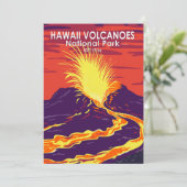 Hawaii Volcanoes Nationalpark Vintag Feiertagskarte (Stehend Vorderseite)