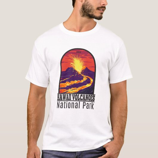 Hawaii Volcanoes Nationalpark Vintager T - Shirt (Vorderseite)