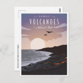 Hawaii Volcanoes Nationalpark Vintages Retro Postkarte (Vorne/Hinten)