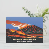 Hawaii Volcanoes Nationalpark Wedding Table Sign Einladung (Stehend Vorderseite)