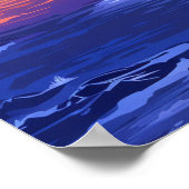 Hawaii Volcanos Nationalpark Große Insel Retro Poster (Ecke)