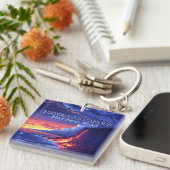 Hawaii Volcanos Nationalpark Große Insel Retro Schlüsselanhänger (Vorderseite rechts)