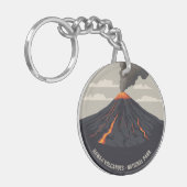 Hawaii Vulkane Nationalpark Eruption Schlüsselanhänger (Vorderseite links)