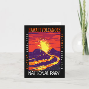 Hawaii-Vulkane-Nationalpark Kilauea-Vulkan Vin Karte