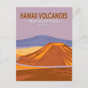 Hawaii Vulkane Nationalpark Mauna Kea Vintage Postkarte