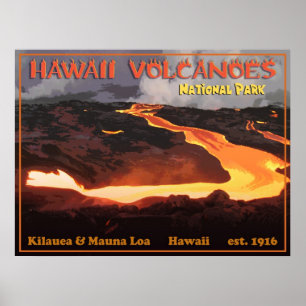 Hawaii-Vulkane Nationalpark Poster