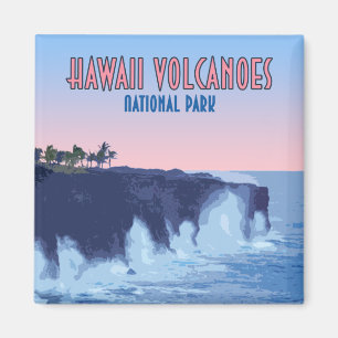 Hawaii-Vulkane Nationalpark Vintage Magnet