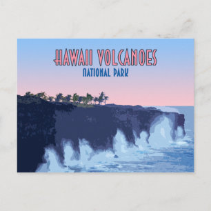 Hawaii Vulkane Nationalpark Vintage Postkarte