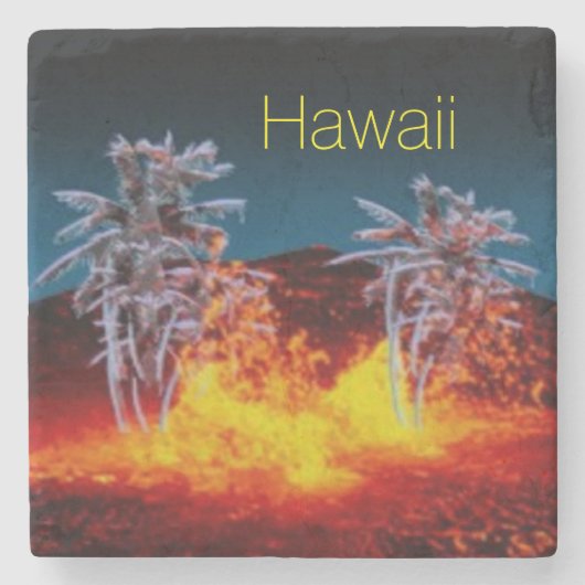 Hawaii-Vulkane Steinuntersetzer (Vorderseite)