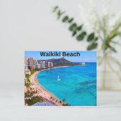 Hawaii Waikiki Beach Postkarte (Stehend Vorderseite)