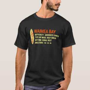 Hawaii Waimea Bay Surf Bericht Hawaiian Surfing T-Shirt