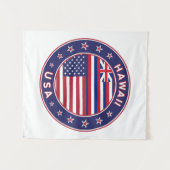 Hawaii Wandteppich (Vorderseite (Horizontal))