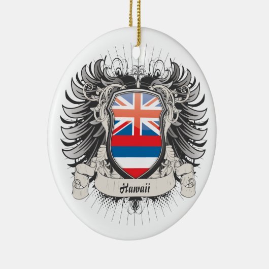 Hawaii-Wappen Keramik Ornament (Rechts)