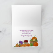 Hawaii Watercolor Pumpkins Erntedank Card Karte (Innenseite)