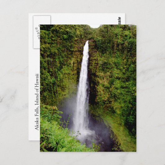 Hawaii Waterfall Akaka Falls Postkarte (Vorne/Hinten)