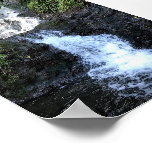 Hawaii Waterfall Poster (Ecke)
