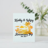 Hawaii Wedding Anniversary Couple Trip Postkarte (Stehend Vorderseite)