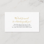 Hawaii Wedding Boarding Pass Ticket Mini QR UAWG Begleitkarte (Rückseite)