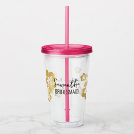 Hawaii Wedding Bridesmaid Personalisiert Acryltrinkbecher