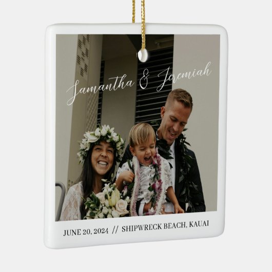 Hawaii Wedding Christmas Ornament (Rechts)