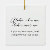 Hawaii Wedding Christmas Ornament (Rückseite)