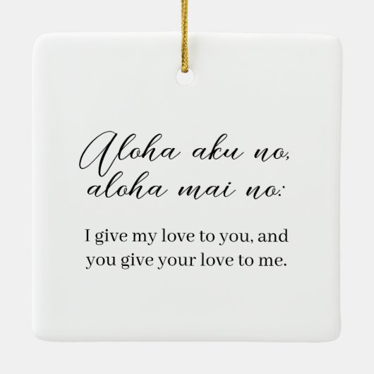 Hawaii Wedding Christmas Ornament (Rückseite)