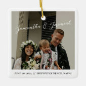 Hawaii Wedding Christmas Ornament (Vorderseite)