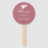 Hawaii Wedding Destination Hand Fan Fächer (Rückseite)