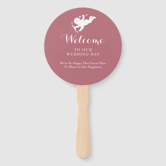 Hawaii Wedding Destination Hand Fan Fächer (Rückseite)