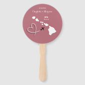 Hawaii Wedding Destination Hand Fan Fächer (Vorderseite)