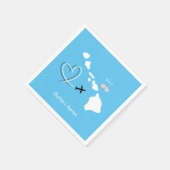 Hawaii Wedding Destination Serviette (Ecke)