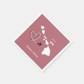 Hawaii Wedding Destination Serviette (Ecke)