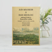 Hawaii Wedding Einladung Vintag Mitte des Jahrhund (Stehend Vorderseite)