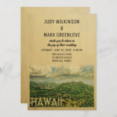 Hawaii Wedding Einladung Vintag Mitte des Jahrhund (Vorne/Hinten)
