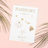 Hawaii Wedding Reisepass Einladung