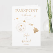 Hawaii Wedding Reisepass Einladung (Vorderseite)