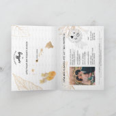Hawaii Wedding Reisepass World Modern Einladung (Innenseite)