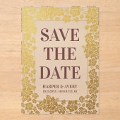 Hawaii Wedding rettet das Datum Acryleinladungen (Vorderseite)