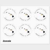 Hawaii Wedding Willkommensticker für Leckerei Box Runder Aufkleber (Blatt)