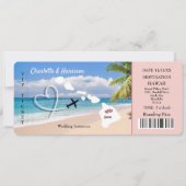 Hawaii Wedding Zielticket Einladung (Vorderseite)