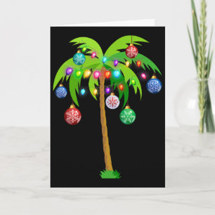 Hawaii Weihnachts-Palmenbaum Tropisches Weihnachte Karte