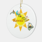 Hawaii-Weihnachtsbaum-Verzierung Keramikornament (Links)