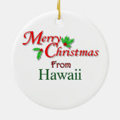 Hawaii-Weihnachtsbaum-Verzierung Keramikornament (Hinten)