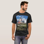 Hawaii Weihnachtsmann und hawaiische Inseln T-Shirt (Vorne ganz)