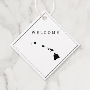 Hawaii Welcome Bag Geschenk Tag für Hochzeitswoche Geschenkanhänger