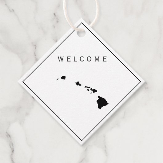 Hawaii Welcome Bag Geschenk Tag für Hochzeitswoche Geschenkanhänger (Vorderseite)