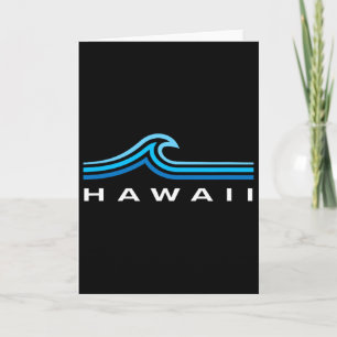 Hawaii Wellen Vintage Männer Frauen Jungen Souveni Karte